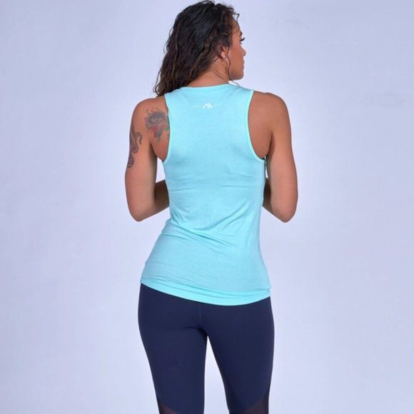 Being Mom Is My Cardio Active Wear Muscle Tank - Mint - Picture 2 of 3